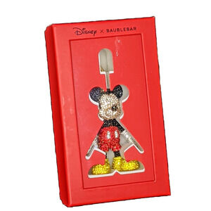 Baublebar Disney Classic Mickey Mouse Bag Charm Key Chain Crystal NEW